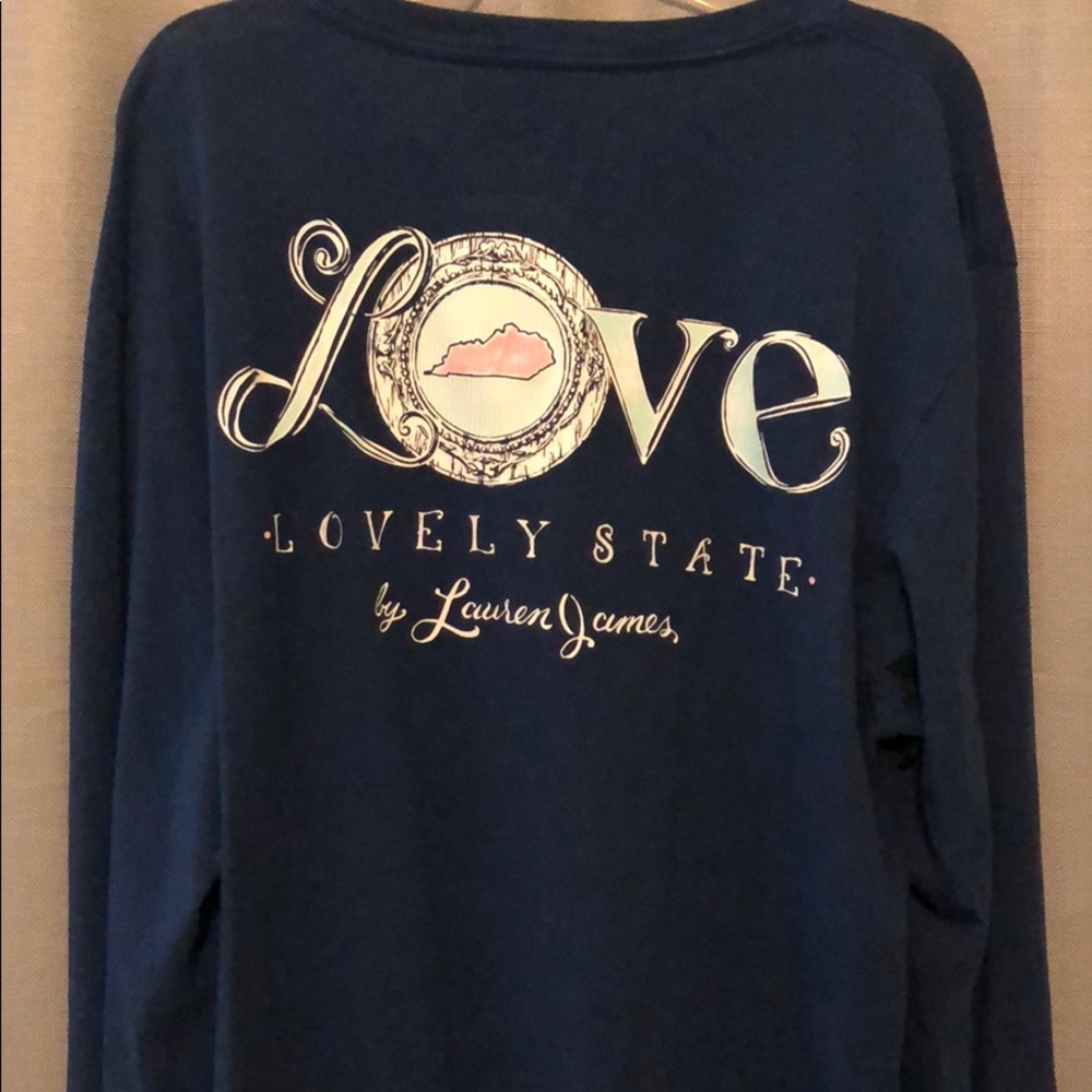 Navy L/S Lauren James Kentucky Tee - Medium